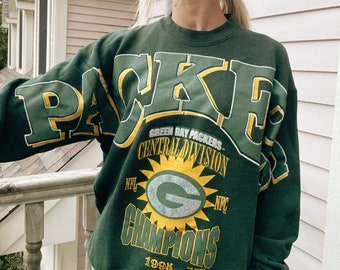 SUPER RARE Vintage 1995 Packers Sweatshirt Letters Across Chest