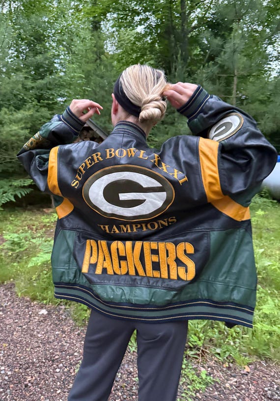 Green Bay Packers スーパーボウルチャンピオンジャケット Green Bay Packers 4X Super Bowl Champions Home Team Varsity