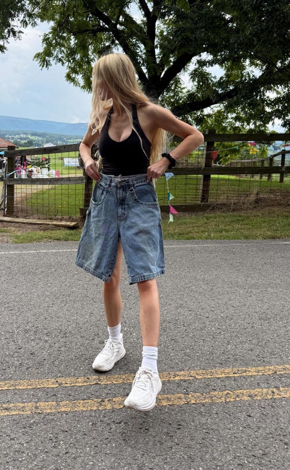 Vintage 2000s South Pole Skater Jean Shorts Y2k Jnco Jean Shorts