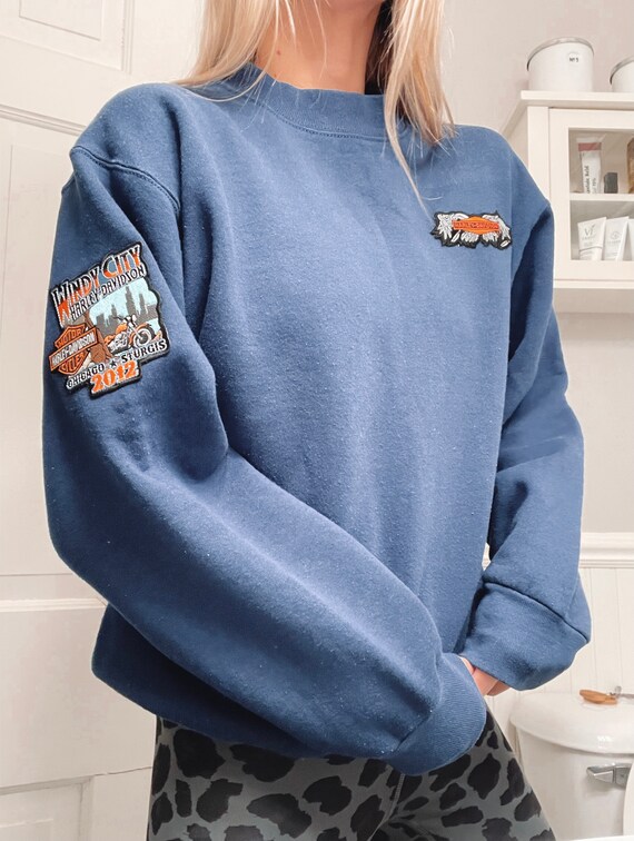 vintage harley davidson crew neck