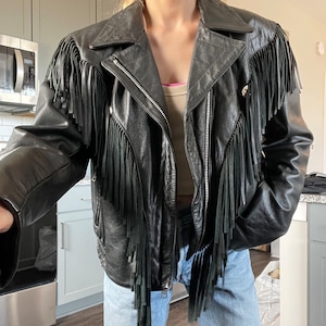 Vintage フリンジジャケット RARE Vintage Leather Fringe Jacket Amazing Classic Beautiful