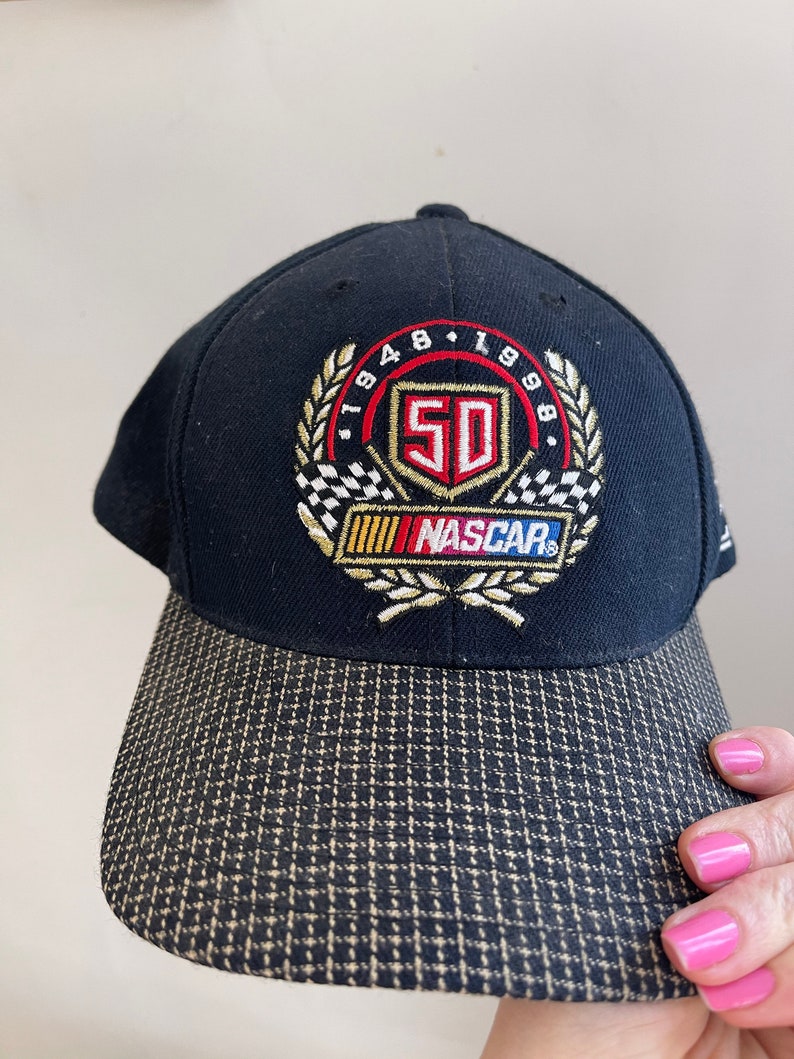 Vintage 90s hat NASCAR dead stock 50 year anniversary racing camouflage trendy baseball classic Tiktok ironic streetwear