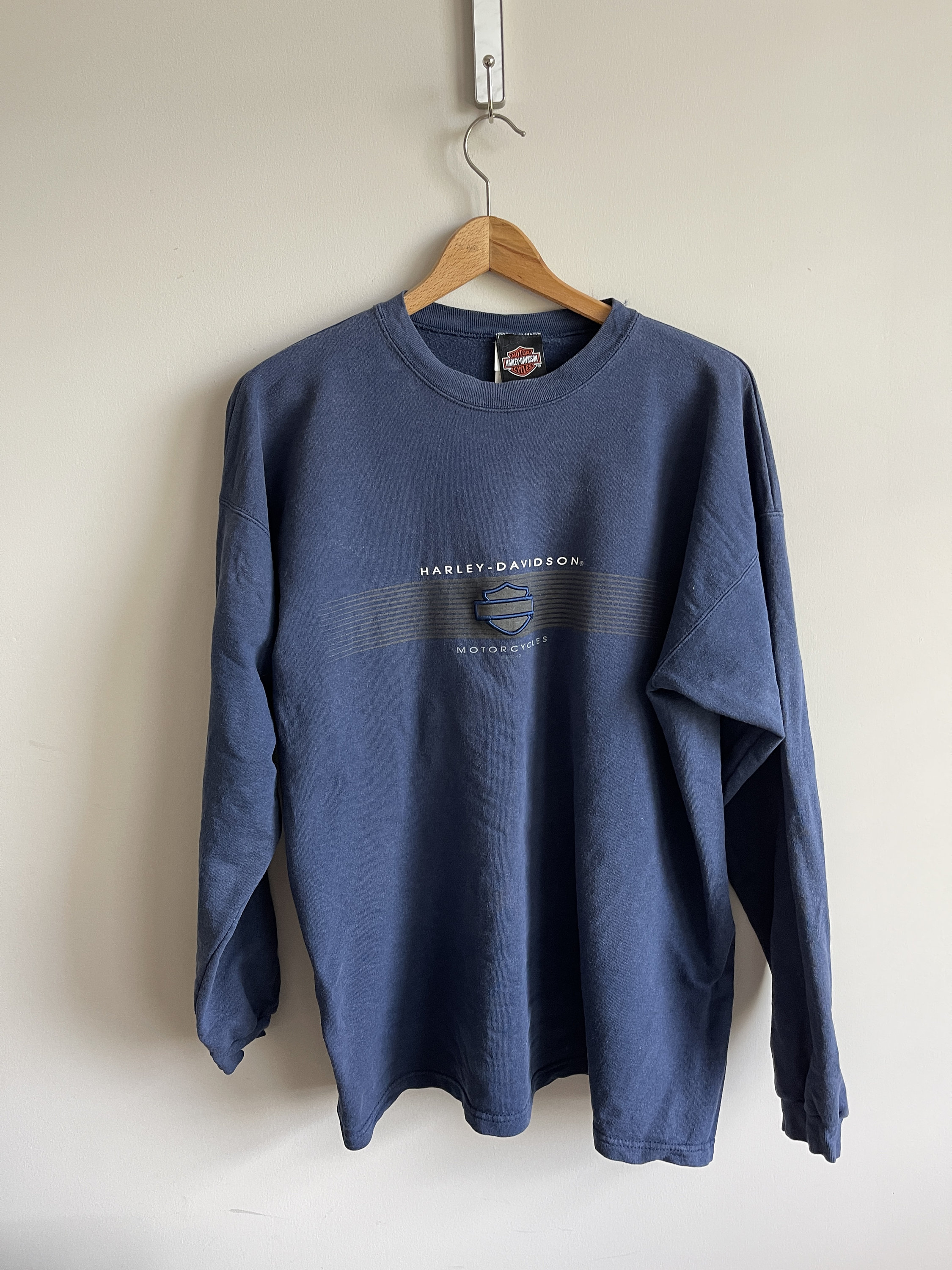 Vintage 90s Harley Davidson Green Sweatshirt Crewneck USA