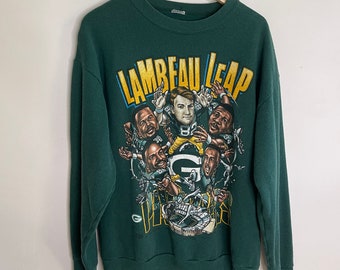 Vintage 1980s Green Bay packers sweatshirt lambeau leap 1980s Super Bowl Crewneck Madison beer style NFL players faces trendy tiktok cropped
