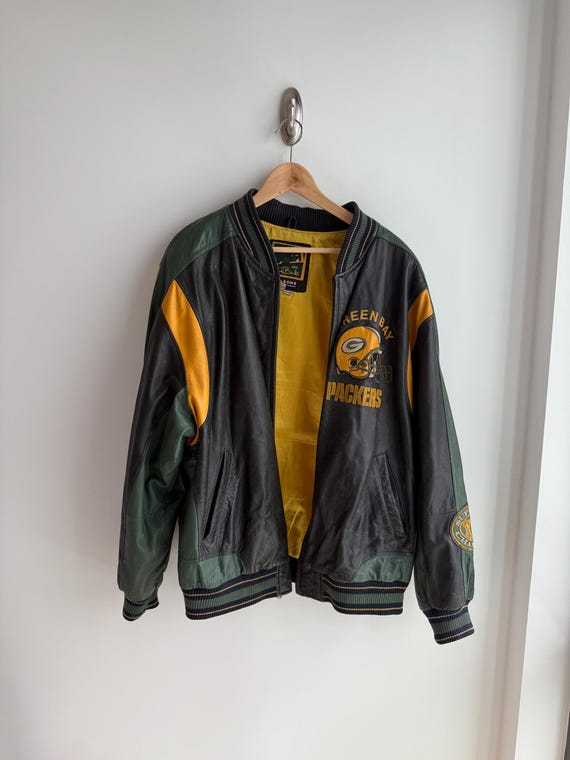 Vintage 1997 Leather Super Bowl Green Bay Packers Jacket