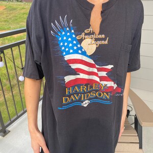 RARE vintage Harley Davidson 1980s “an American legend” Harley eagle funwear t shirt black single stitch rare biker motorcycle sturgis
