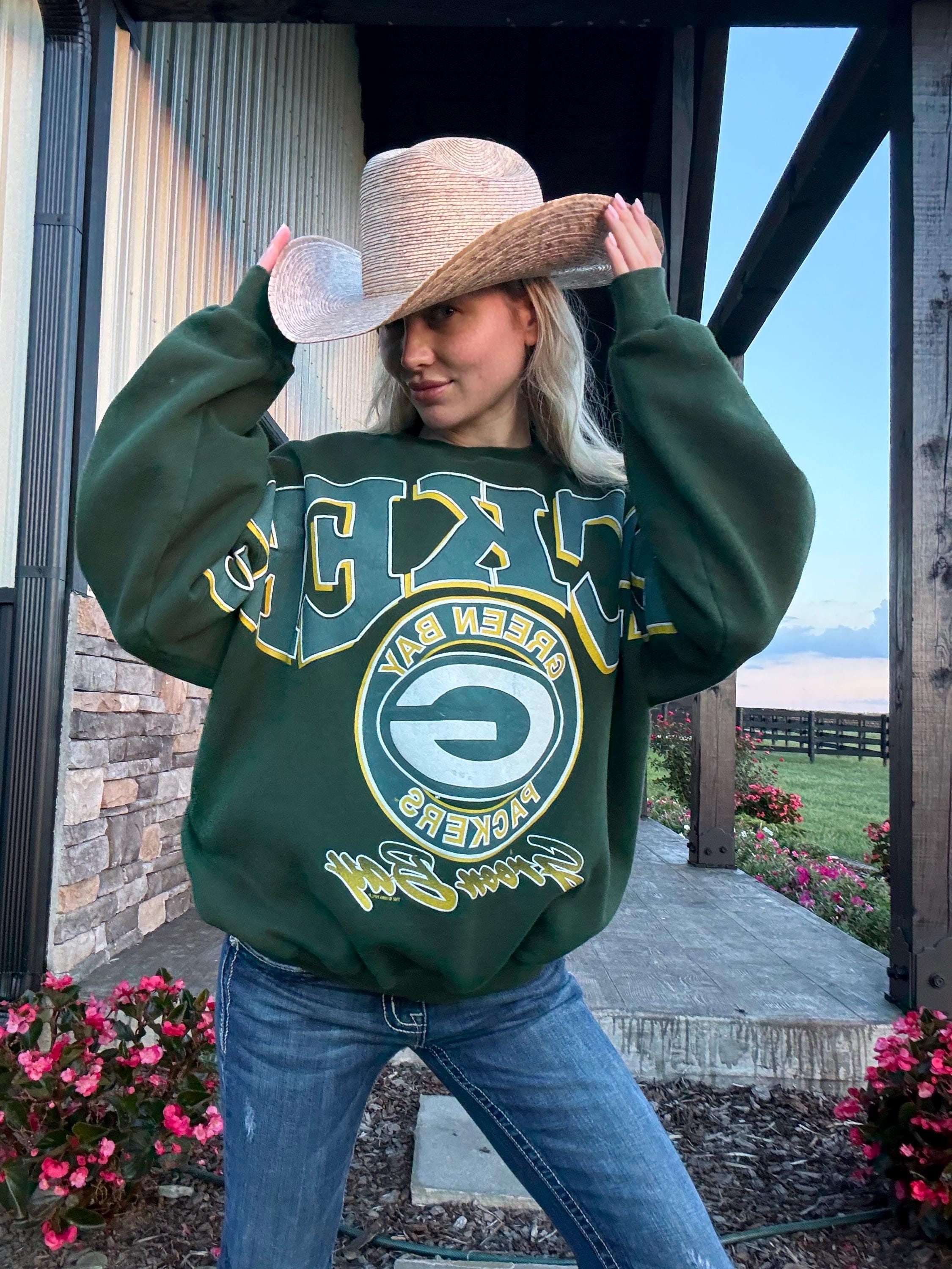 SUPER RARE Vintage 1995 Packers Sweatshirt Letters Across Chest