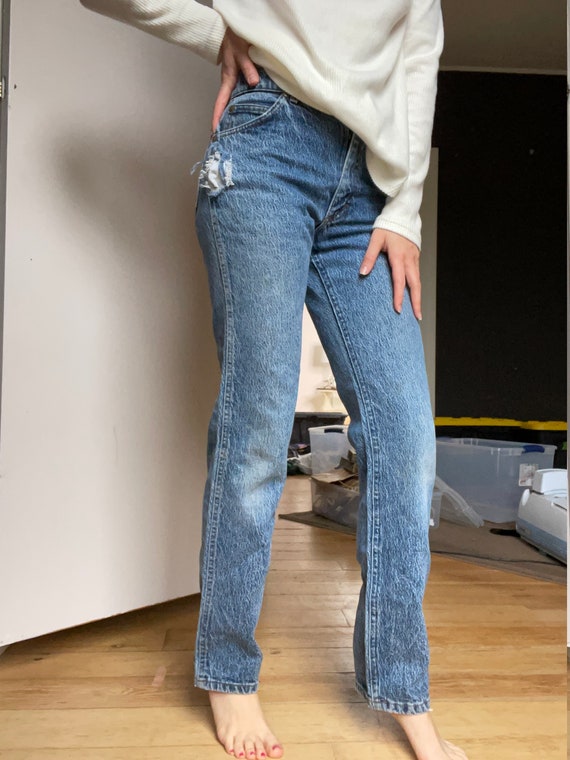 Vintage 90s Lee jeans straight style mom jeans cl… - image 7