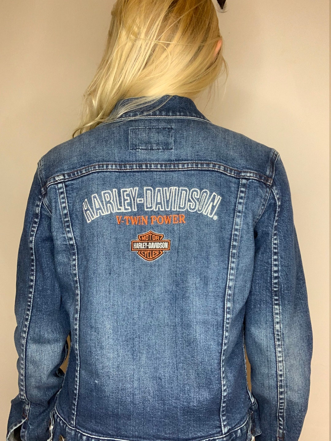 vintage harley davidson denim jacket