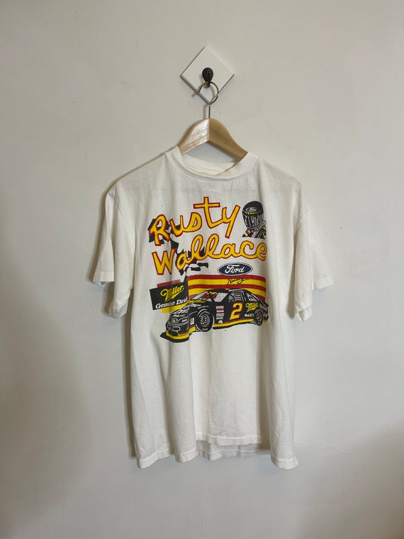 Vintage miller racing shirt rusty Wallace nascar r
