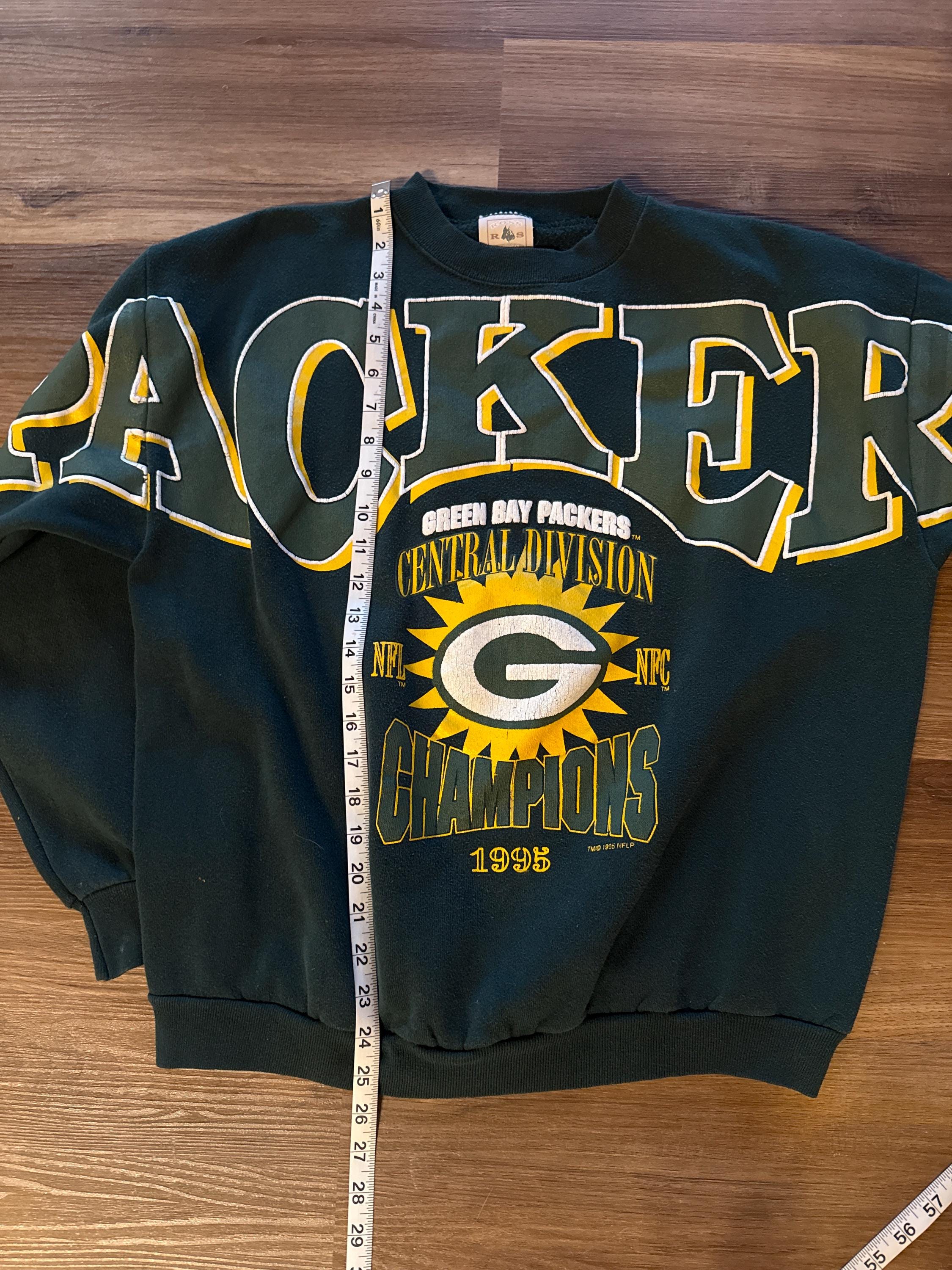 SUPER RARE Vintage 1995 Packers Sweatshirt Letters Across Chest