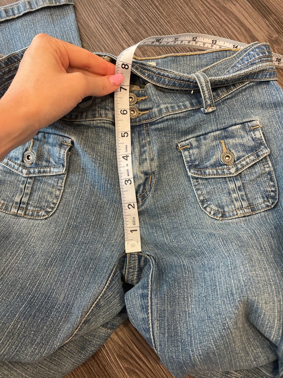 Vintage Y2K low rise jeans hydraulic flare Gem