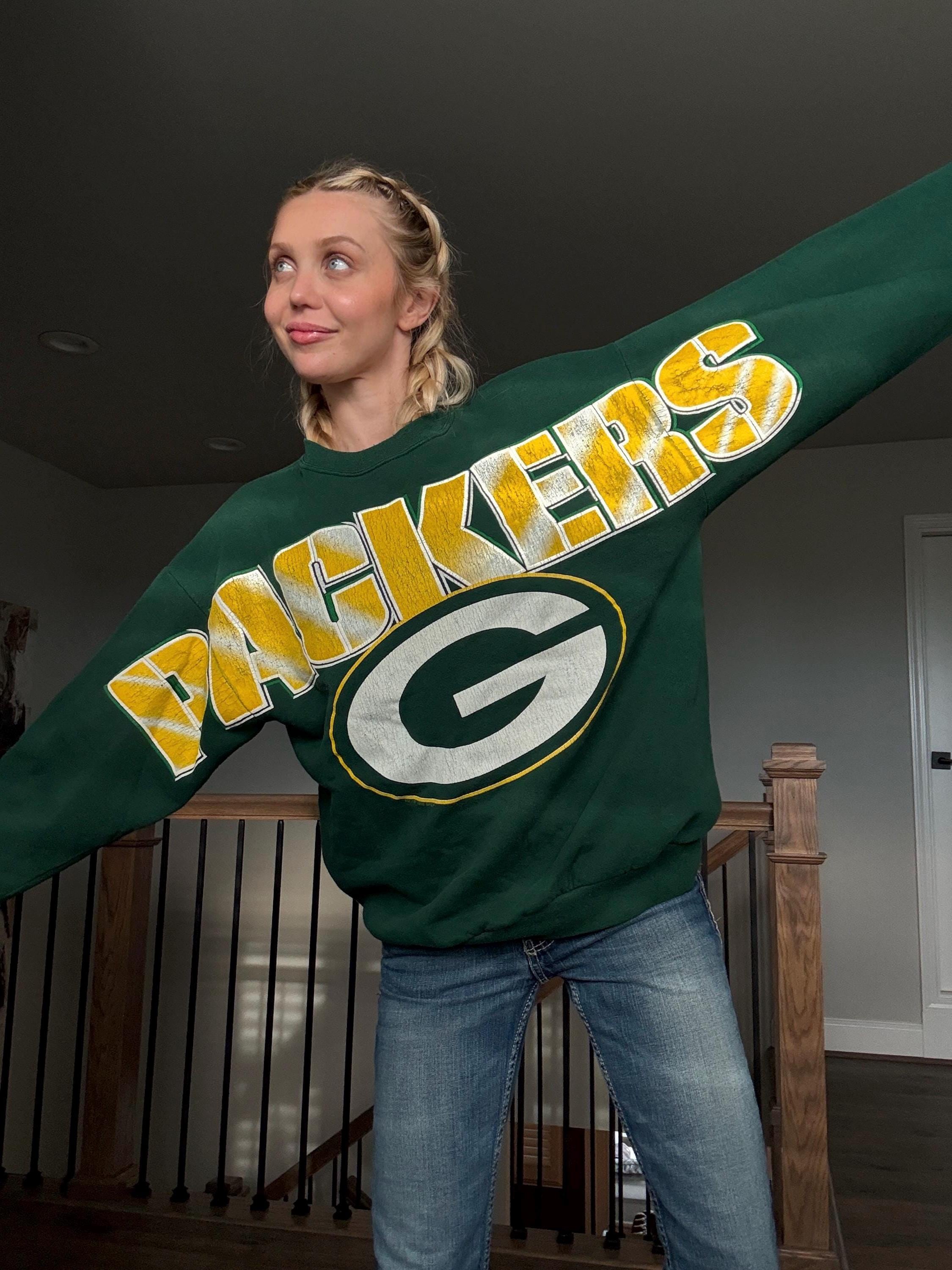 SUPER RARE Vintage 1995 Packers Sweatshirt Letters Across Chest