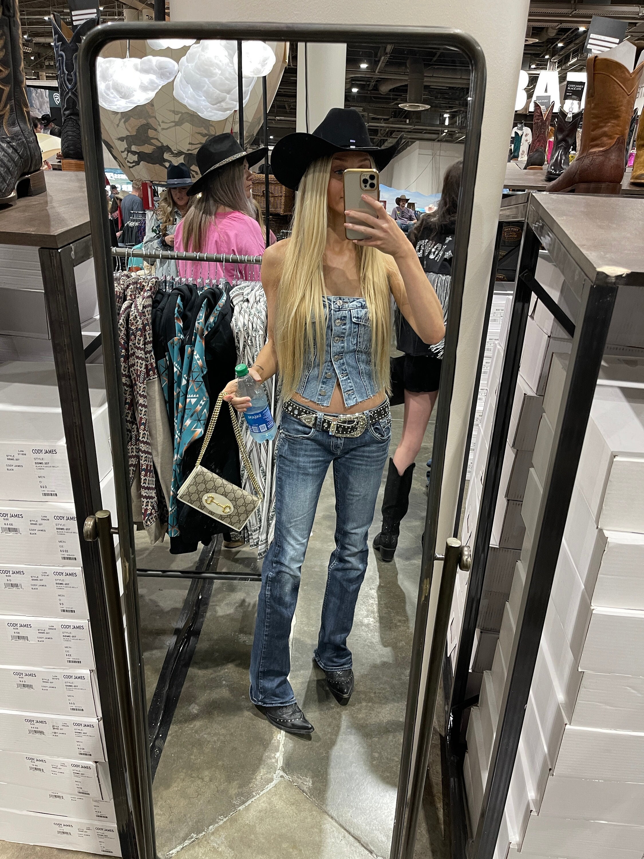 Y2K Low Rise Sparkle Butt Jeans Bell Bottom Boot Cut Trendy Dark
