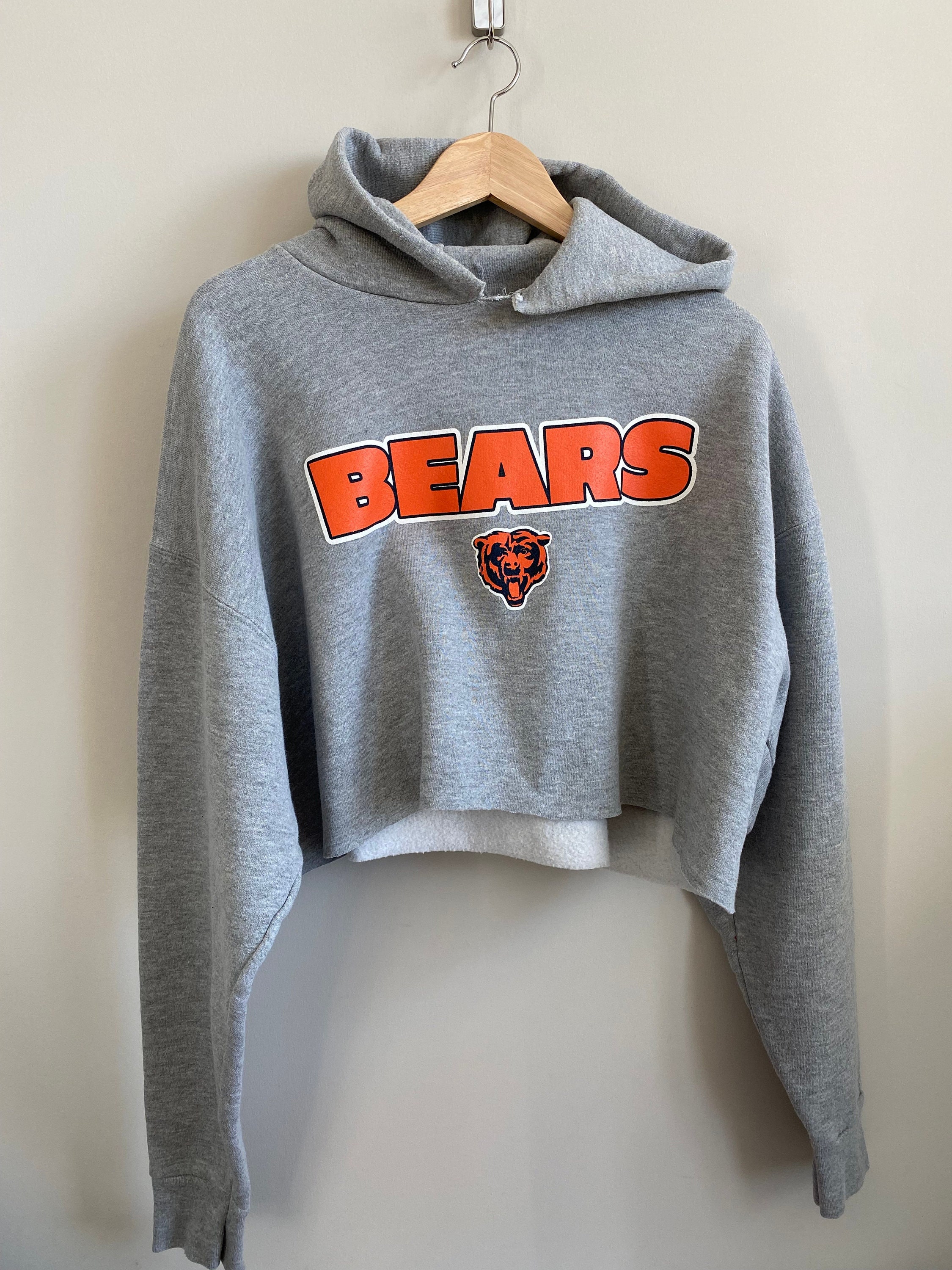 Vintage Chicago Bears Cropped Hoodie Sweatshirt Hoodie - Etsy