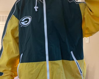 Vintage 90s Green Bay Packers Jacket With Zip up Coat Retro Packer