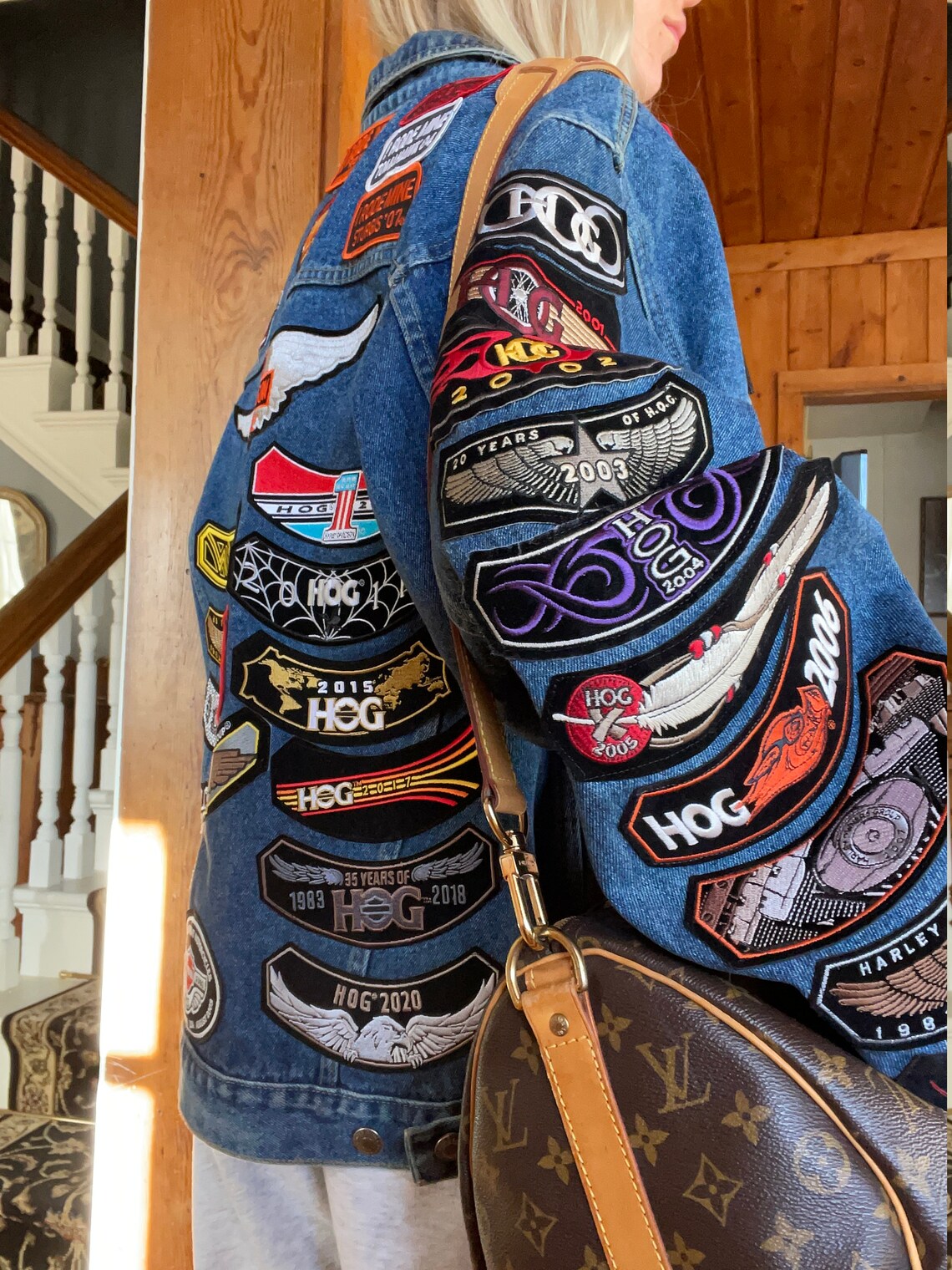 vintage harley davidson jean jacket