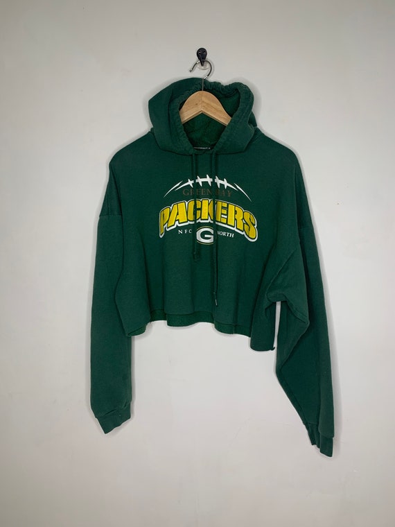 Vintage green bay packers cropped sweatshirt crop