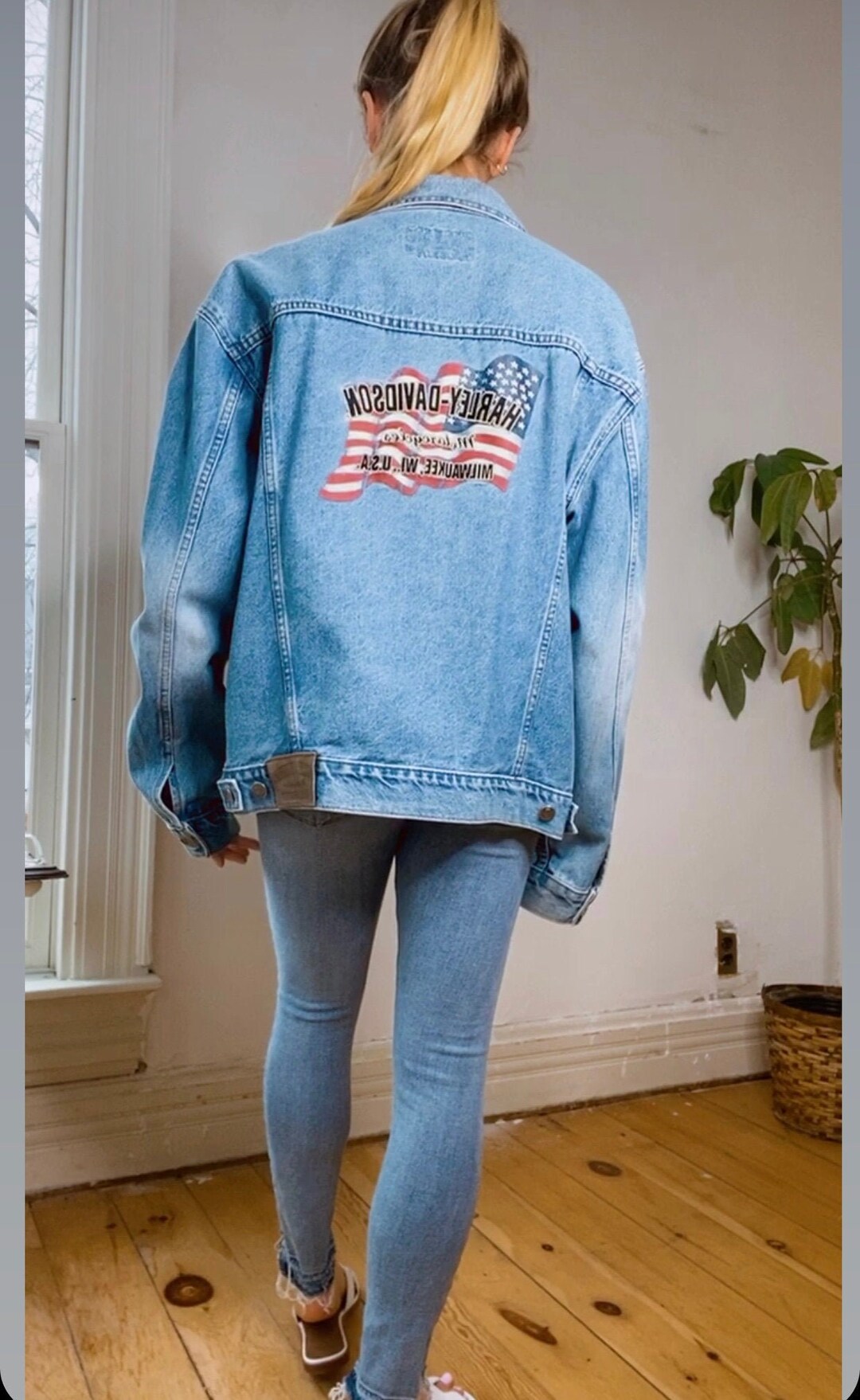 Vintage Harley Davidson Jean Jacket 