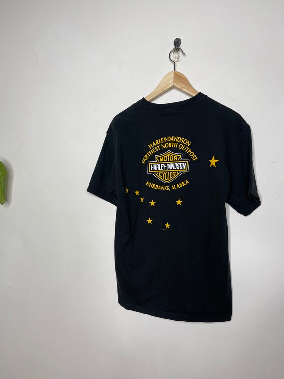 Vintage Harley shirt Alaska stars flames USA vinta