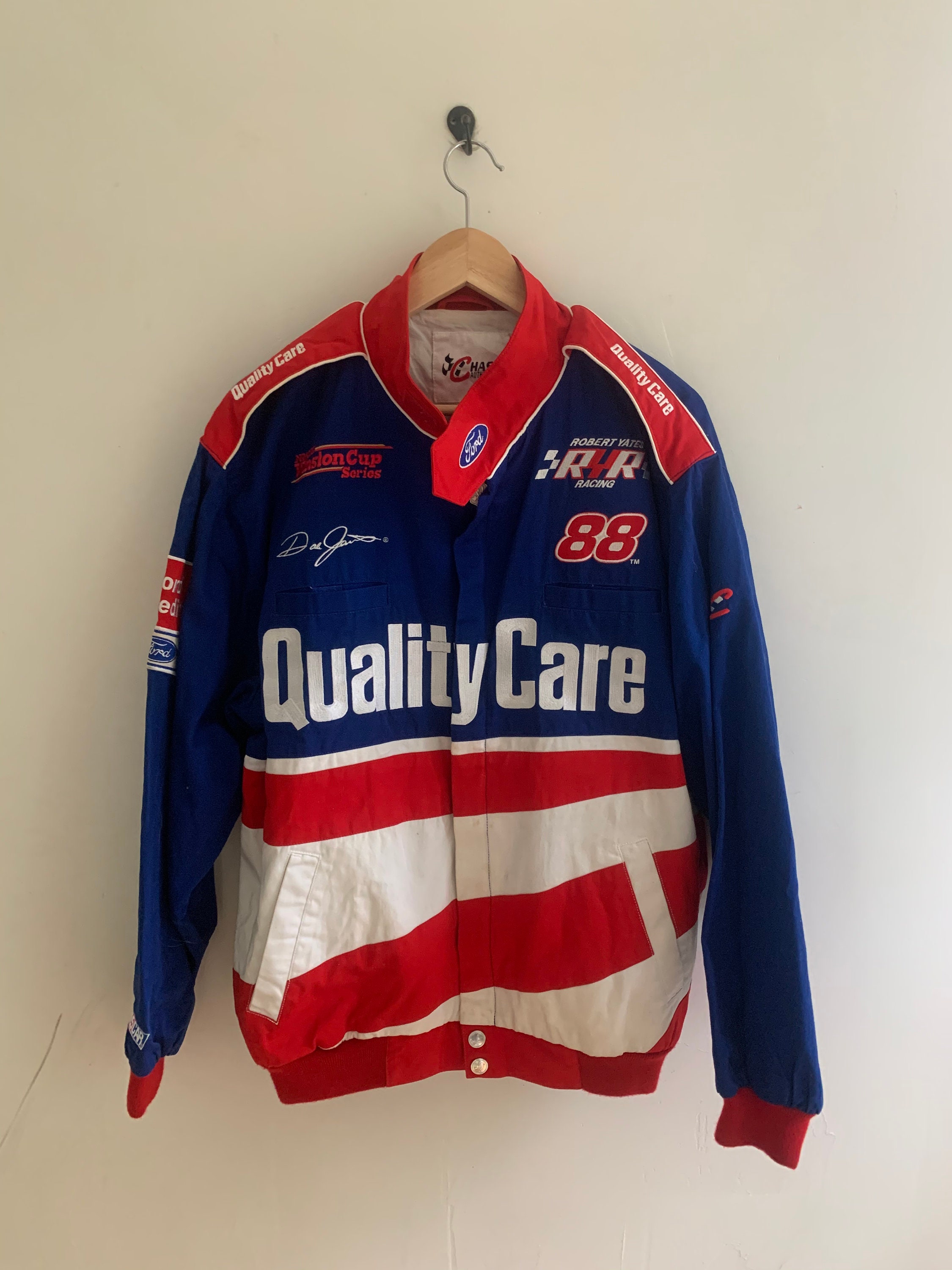 Vintage Nascar Jacket 90s Ford Quality Care Racing USA 88 | Etsy