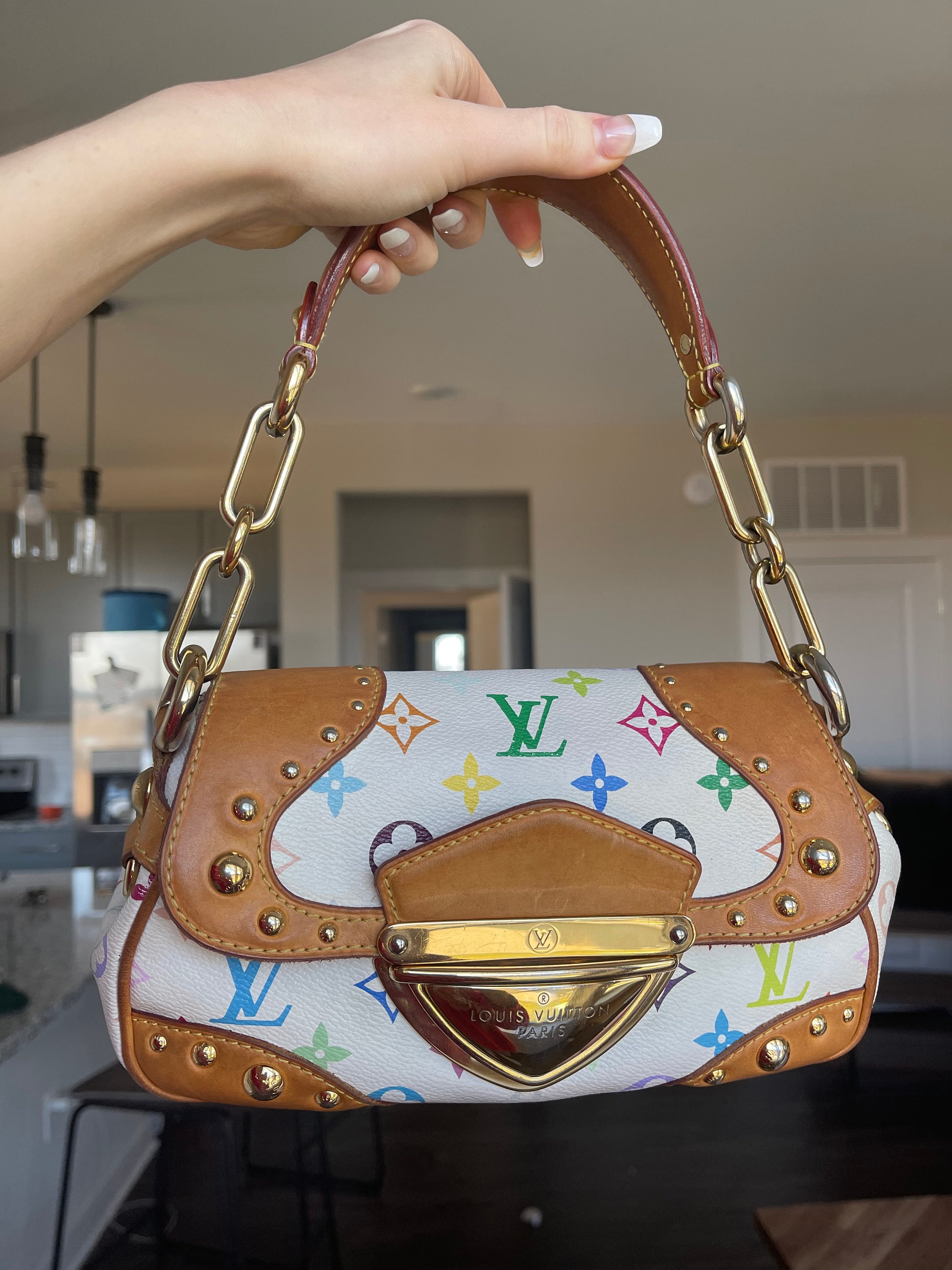 Vintage Louis Vuitton Y2K Marilyn Bag Monogram Colorful White