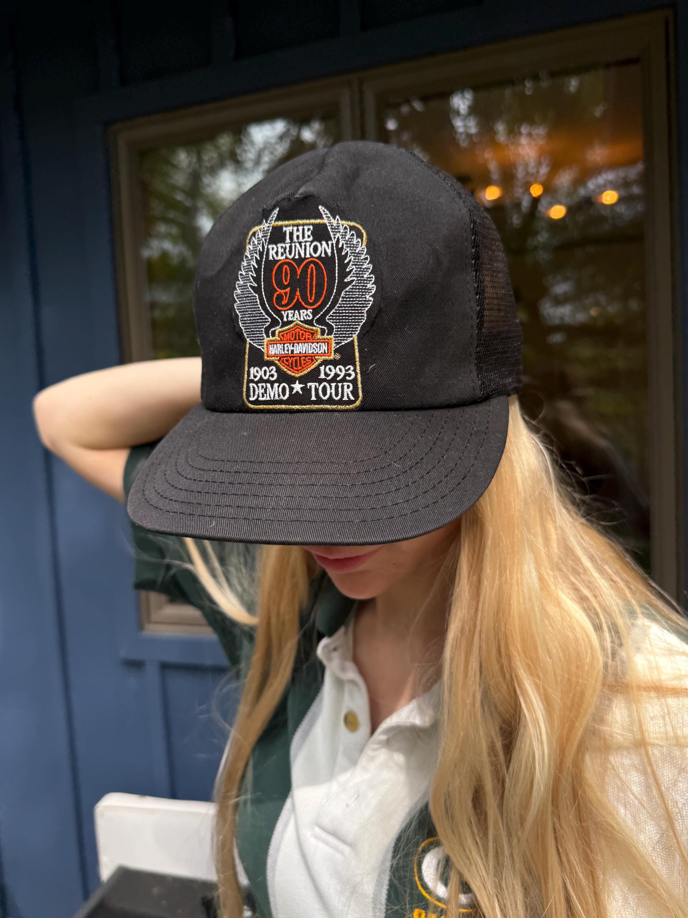 RARE 1993 Vintage Harley Davidson Trucker Hat Motorcycle Trendy
