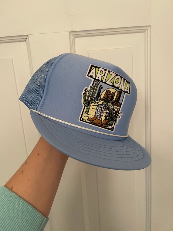 Vintage Arizona trucker hat desert ironic blue tre