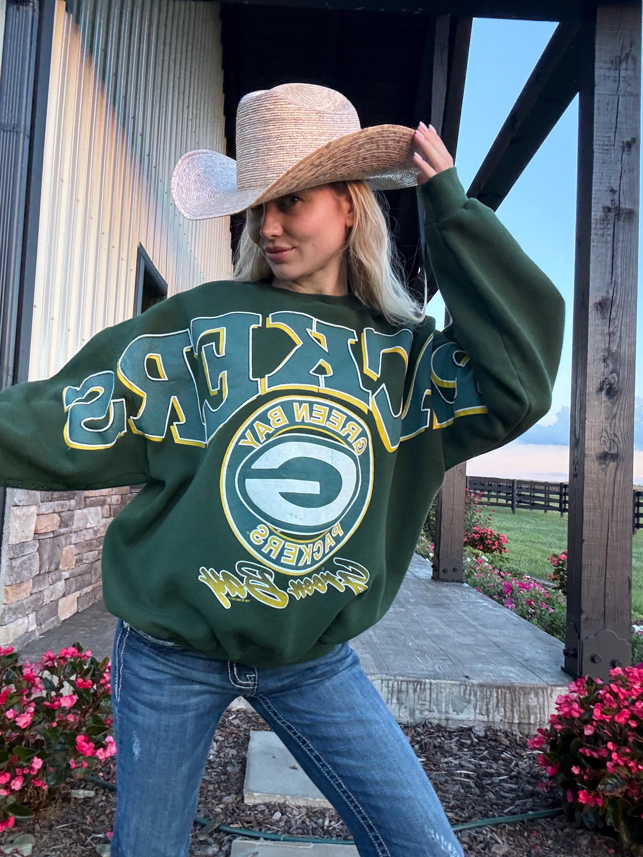 SUPER RARE Vintage 1995 Packers Sweatshirt Letters Across Chest