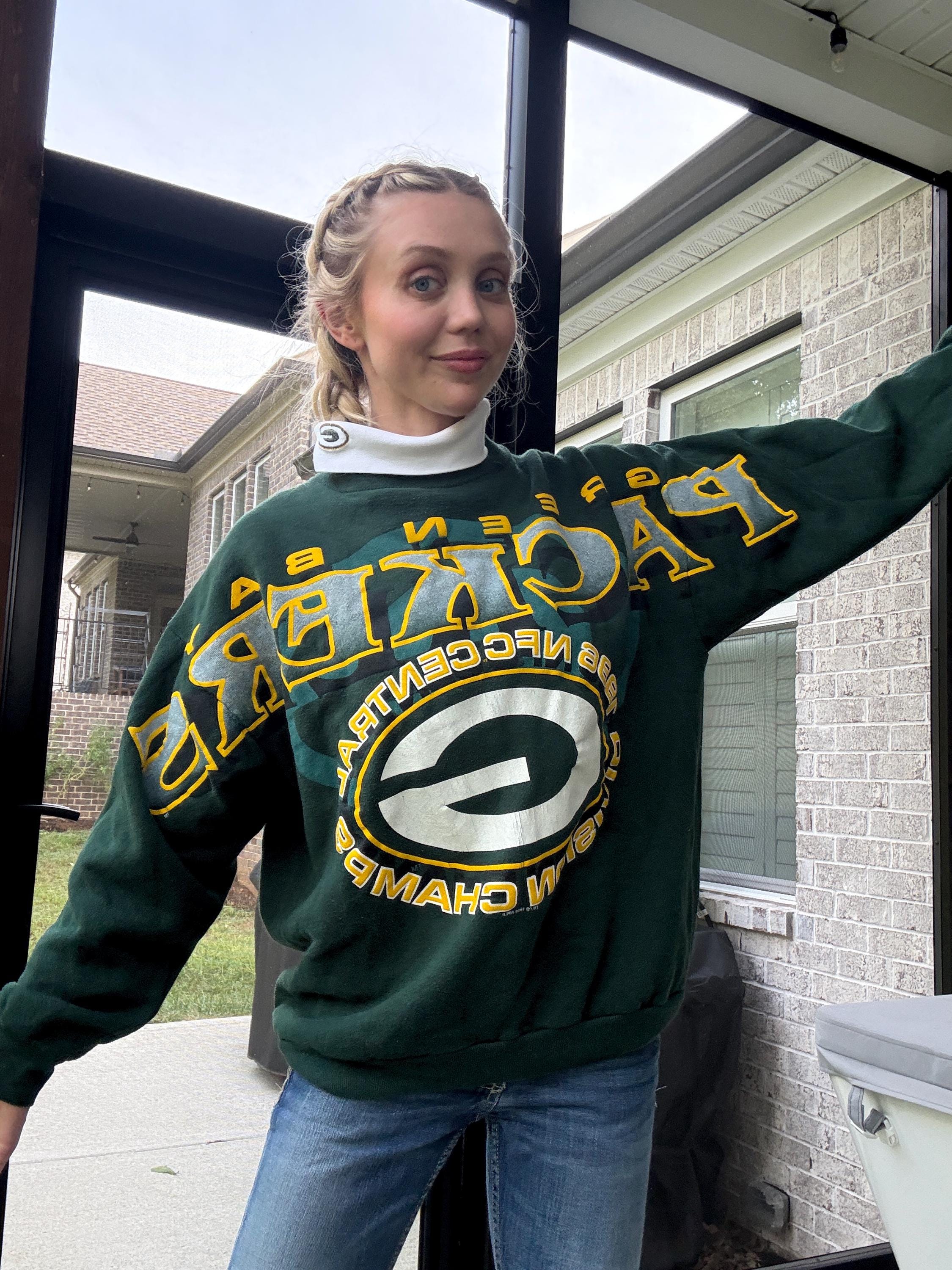 SUPER RARE Vintage 1998 Packers Sweatshirt Letters Across Chest