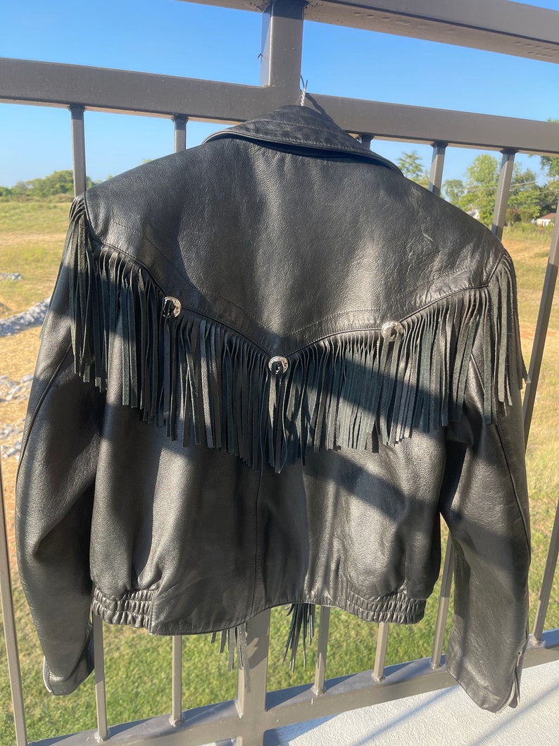 RARE Vintage Leather Fringe Jacket Amazing Classic Beautiful Etsy