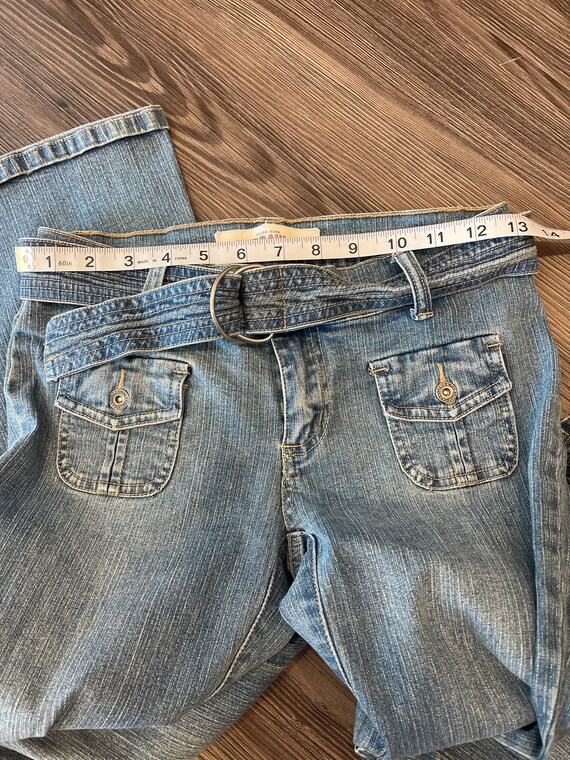 Vintage Y2K low rise jeans hydraulic flare Gem