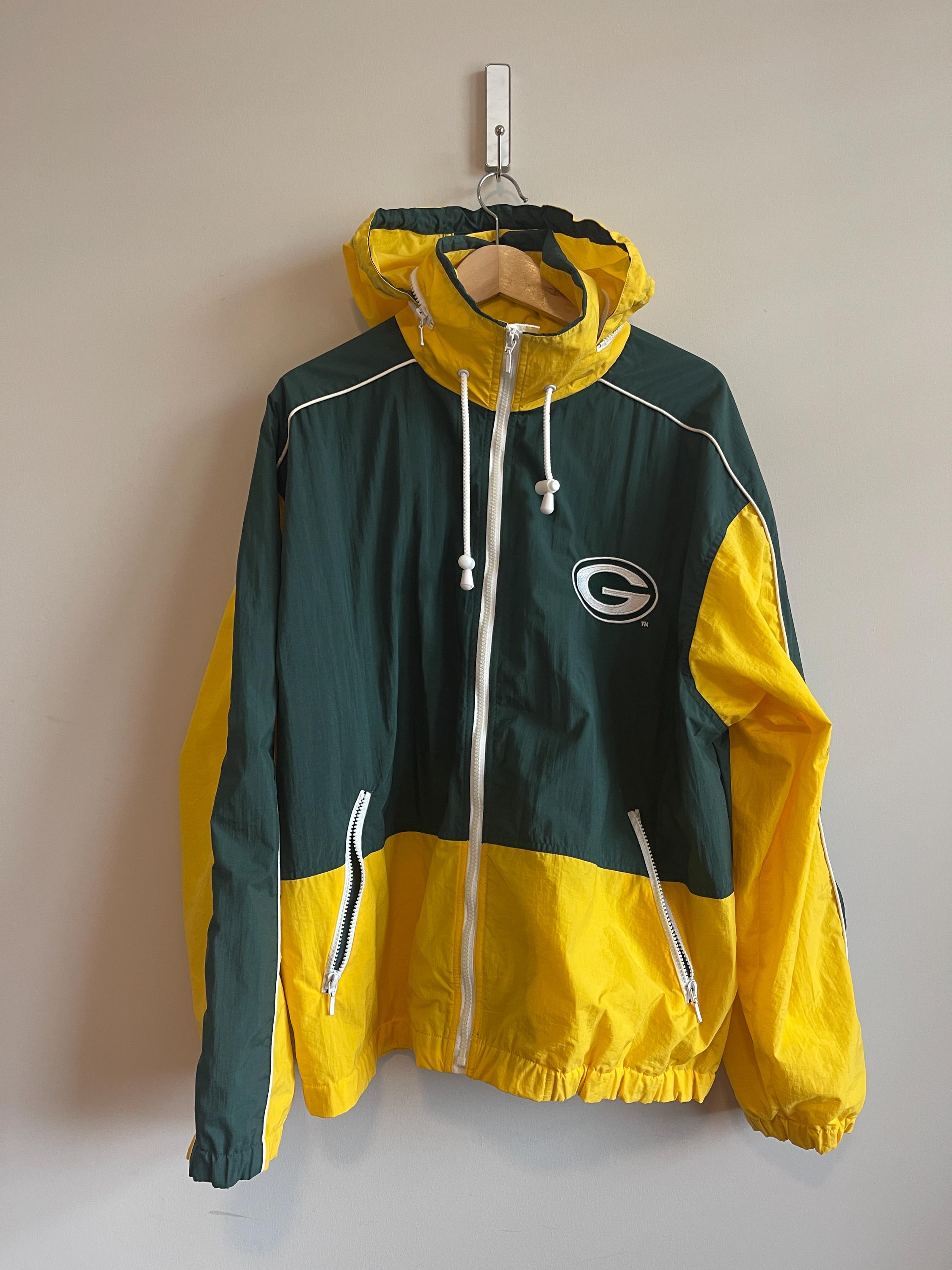 Vintage 90s Green Bay Packers Jacket With Zip up Coat Retro Packer