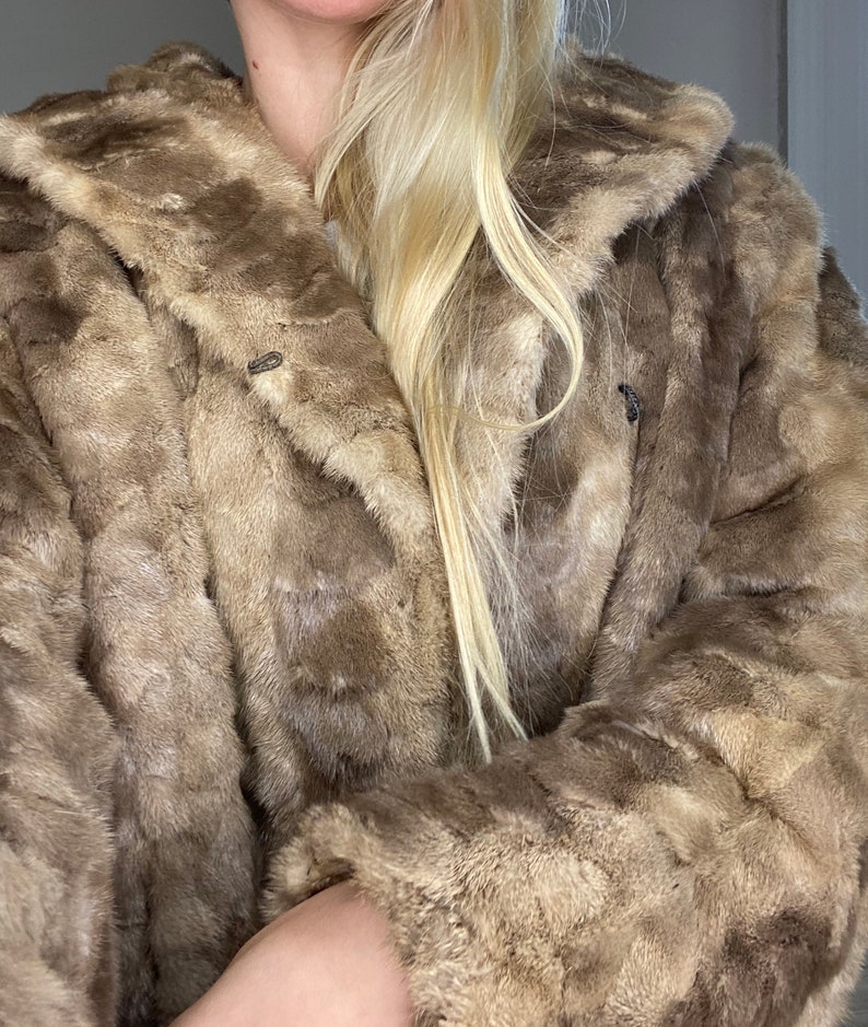 Vintage fur full length mink coat unknown fur classic warm stylish collector beautiful