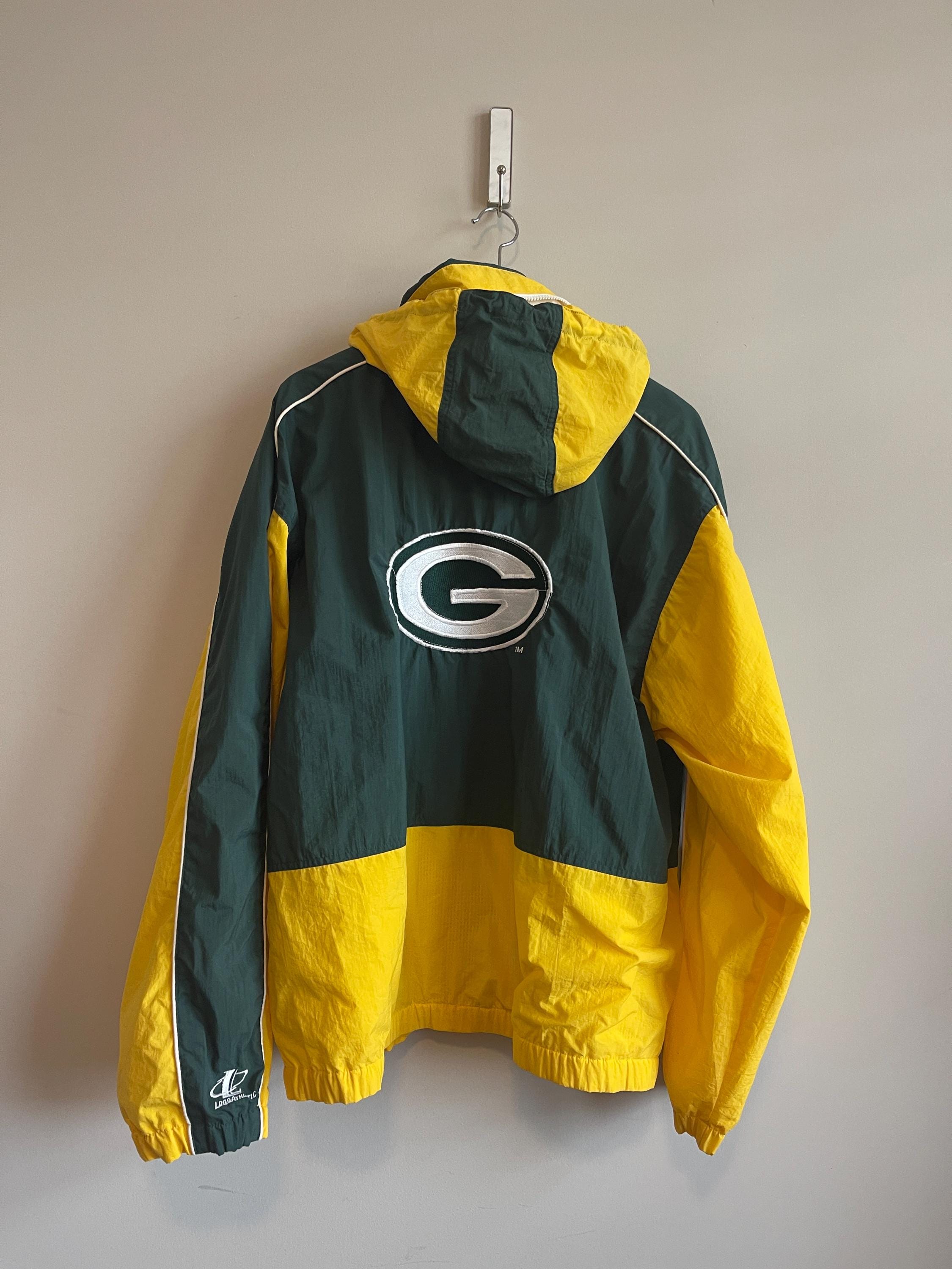 Vintage 90s Green Bay Packers Jacket With Zip up Coat Retro Packer