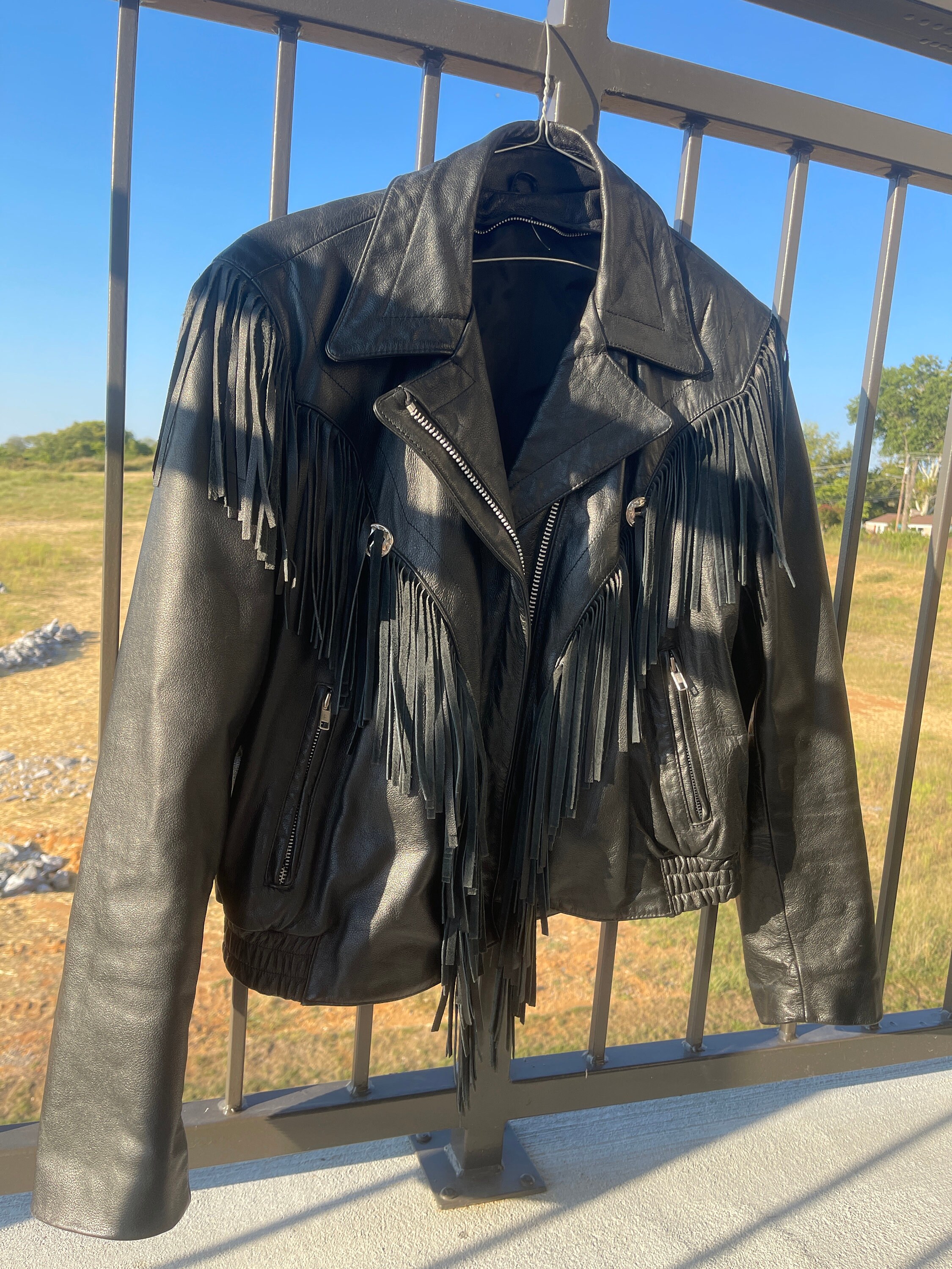 RARE Vintage Leather Fringe Jacket Amazing Classic Beautiful Etsy