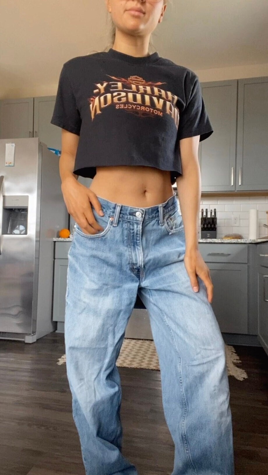 Custom Cropped Harley Davidson Motor Crop Top Y2k Short Sleeve - Etsy