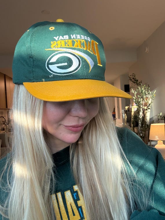 Vintage Green Bay Packers Two Tone 90s Lambeau Field Cheesehead
