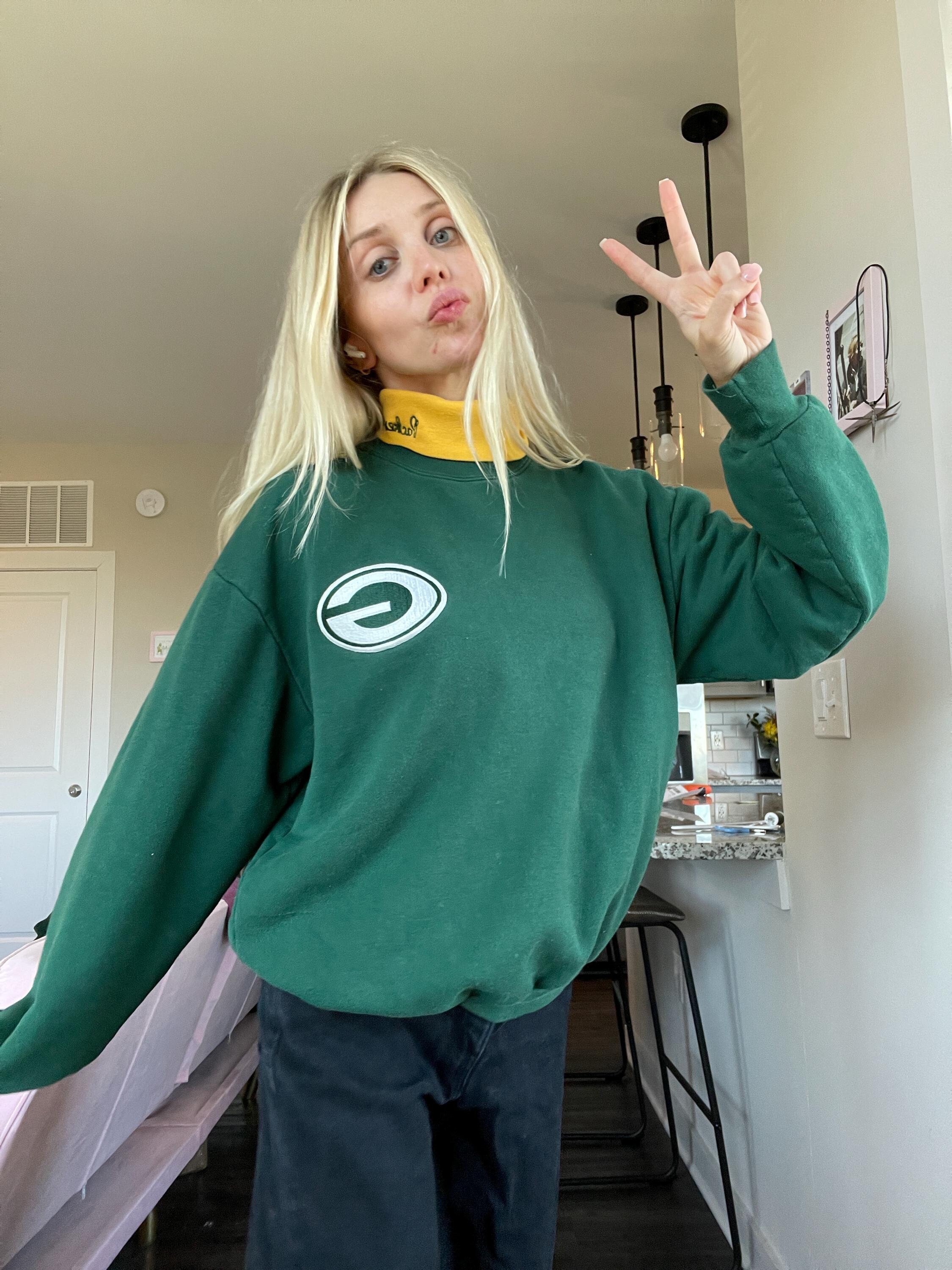 Rare Vintage 90s Green Bay Packers Turtleneck Sweater Super Bowl