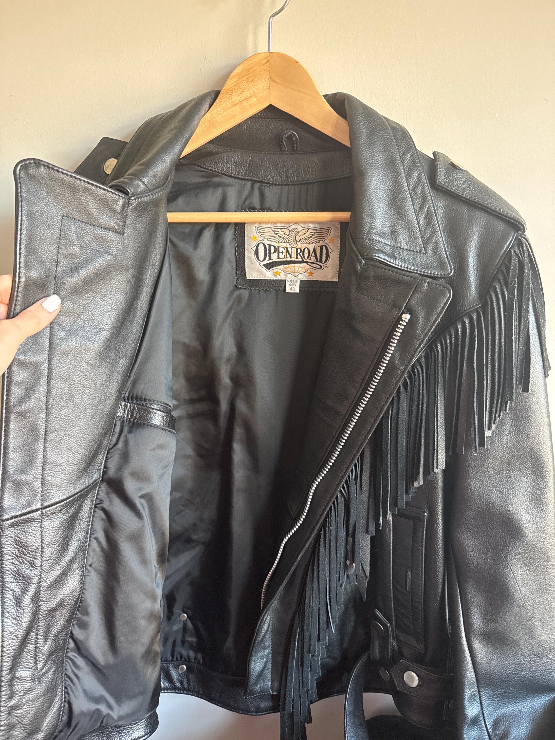 RARE Vintage Leather Fringe Jacket Amazing Classic Beautiful RARE Vintage Leather Fringe Jacket Amazing Classic Beautiful