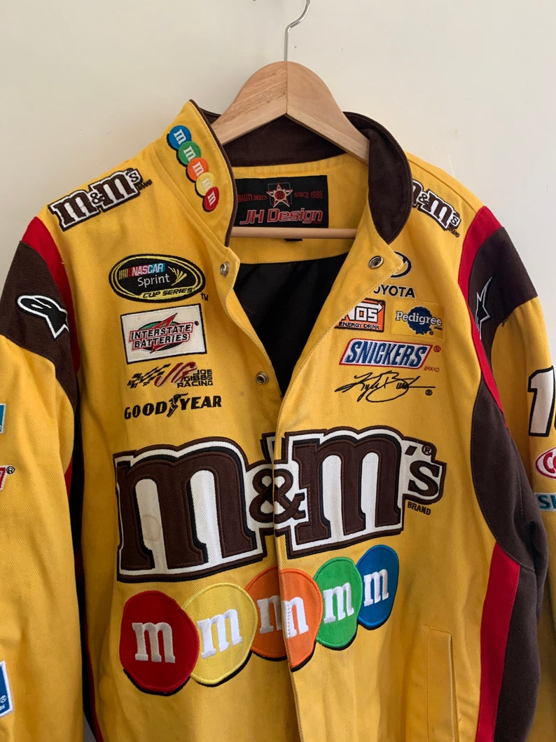 Vintage M&Ms racing jacket nascar Madison beer oversized | Etsy