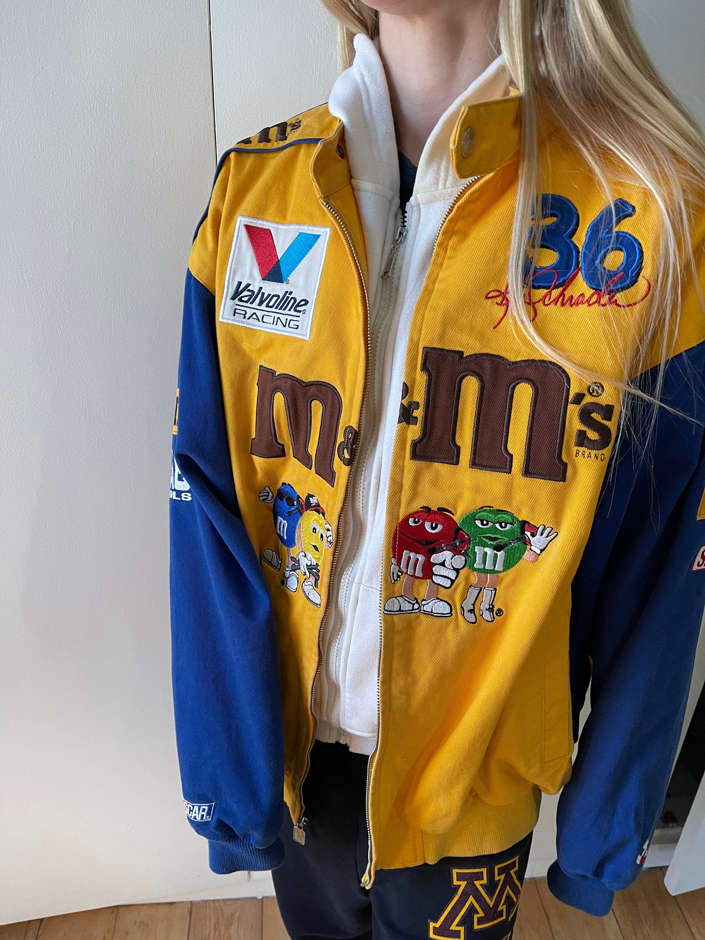 Nascar vintage m&m jacket seen on madison beer hot sale