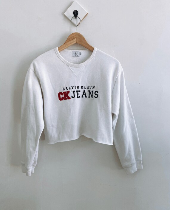 Vintage 90s Calvin Klein ck cropped sweatshirt cro
