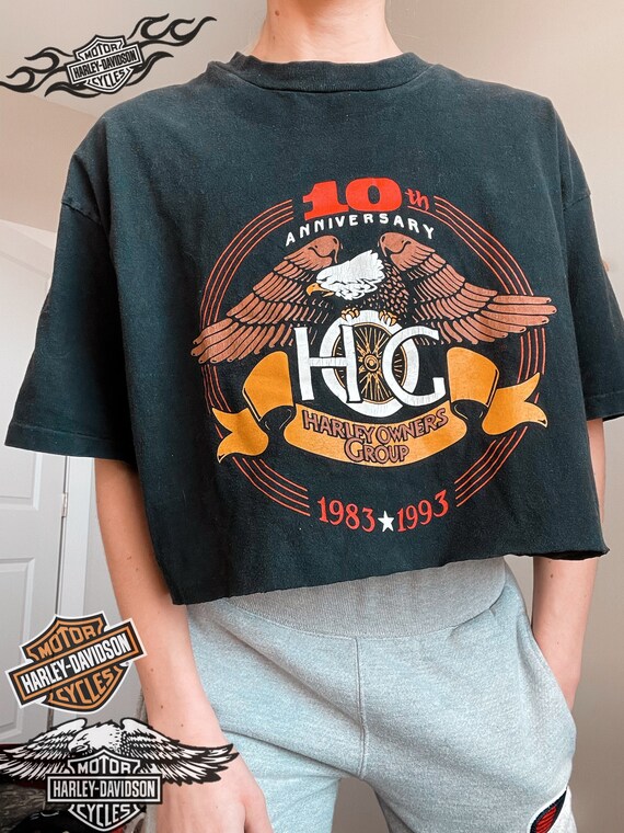 Vintage Harley Davidson Crop Top Owners 