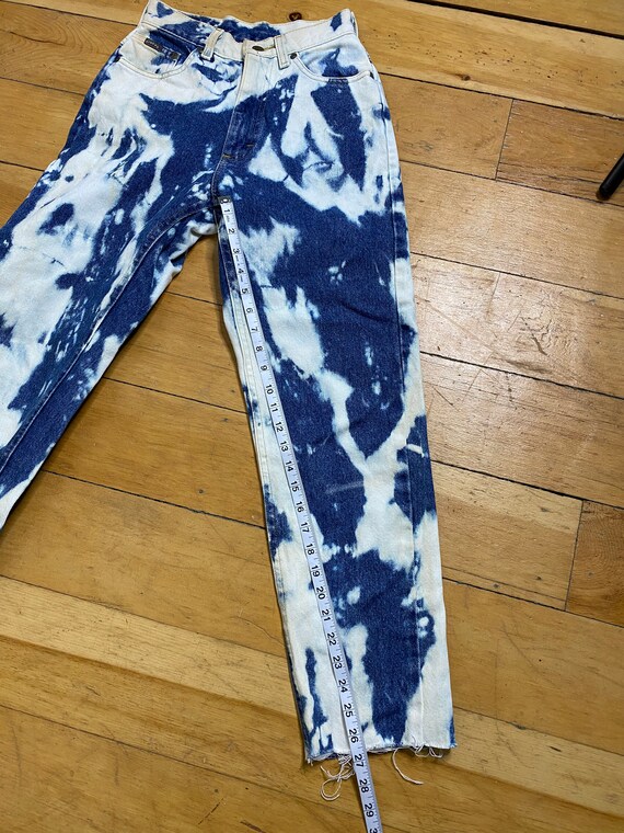 Vintage jeans 90s custom bleach dyed ultra high waist… Gem