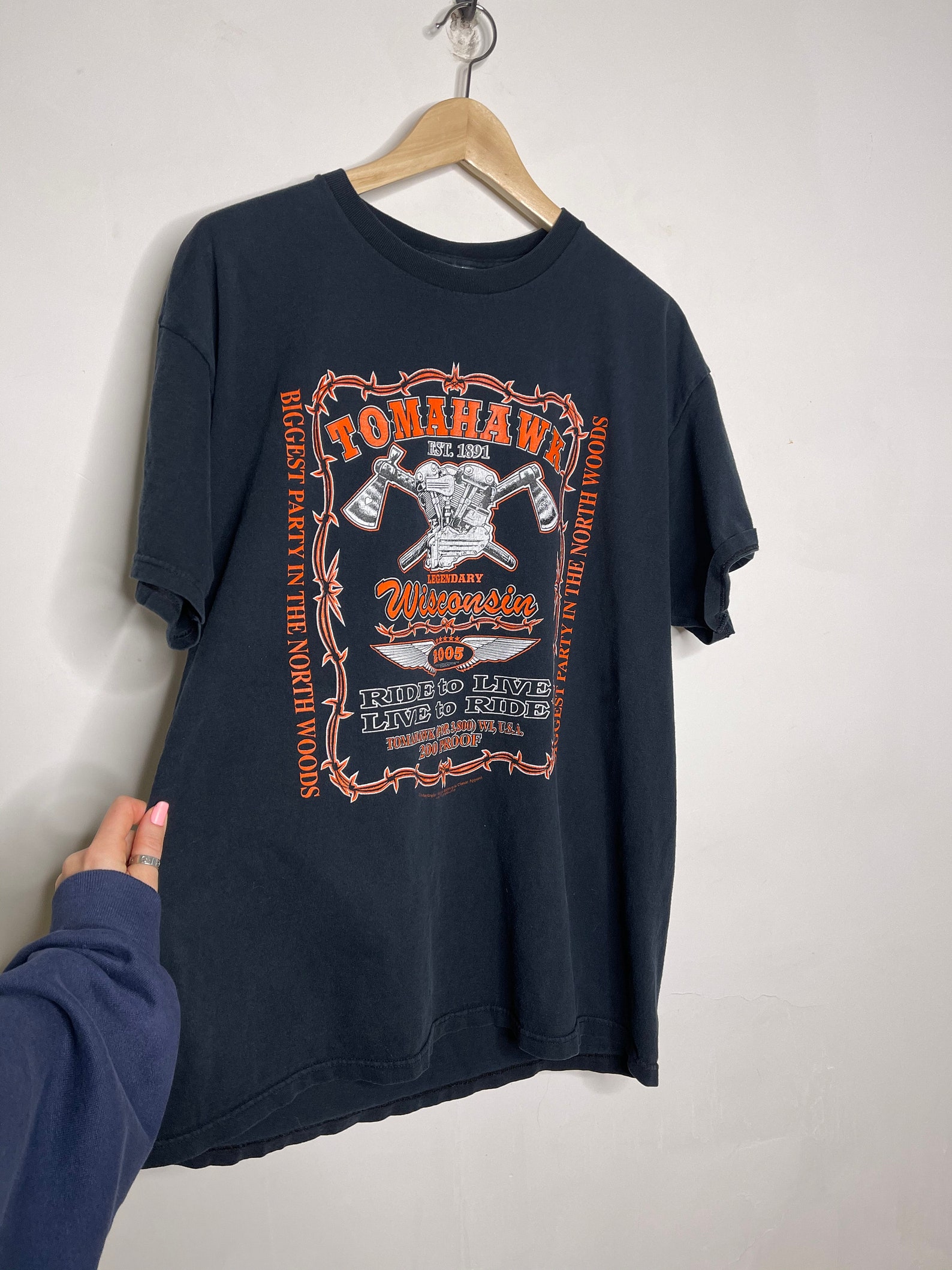 Tomahawk Fall Harley Ride Shirt Wisconsin Worn USA Vintage Etsy