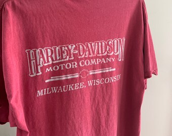 Vintage Harley Davidson Shirt Red 