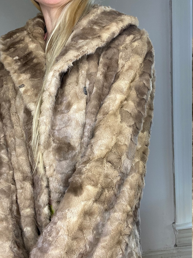 Vintage fur full length mink coat unknown fur classic warm stylish collector beautiful