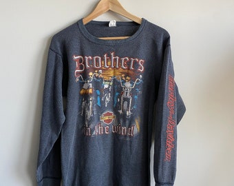SUPER Rare 1980s Brothers in the Wind Vintage Harley Davidson