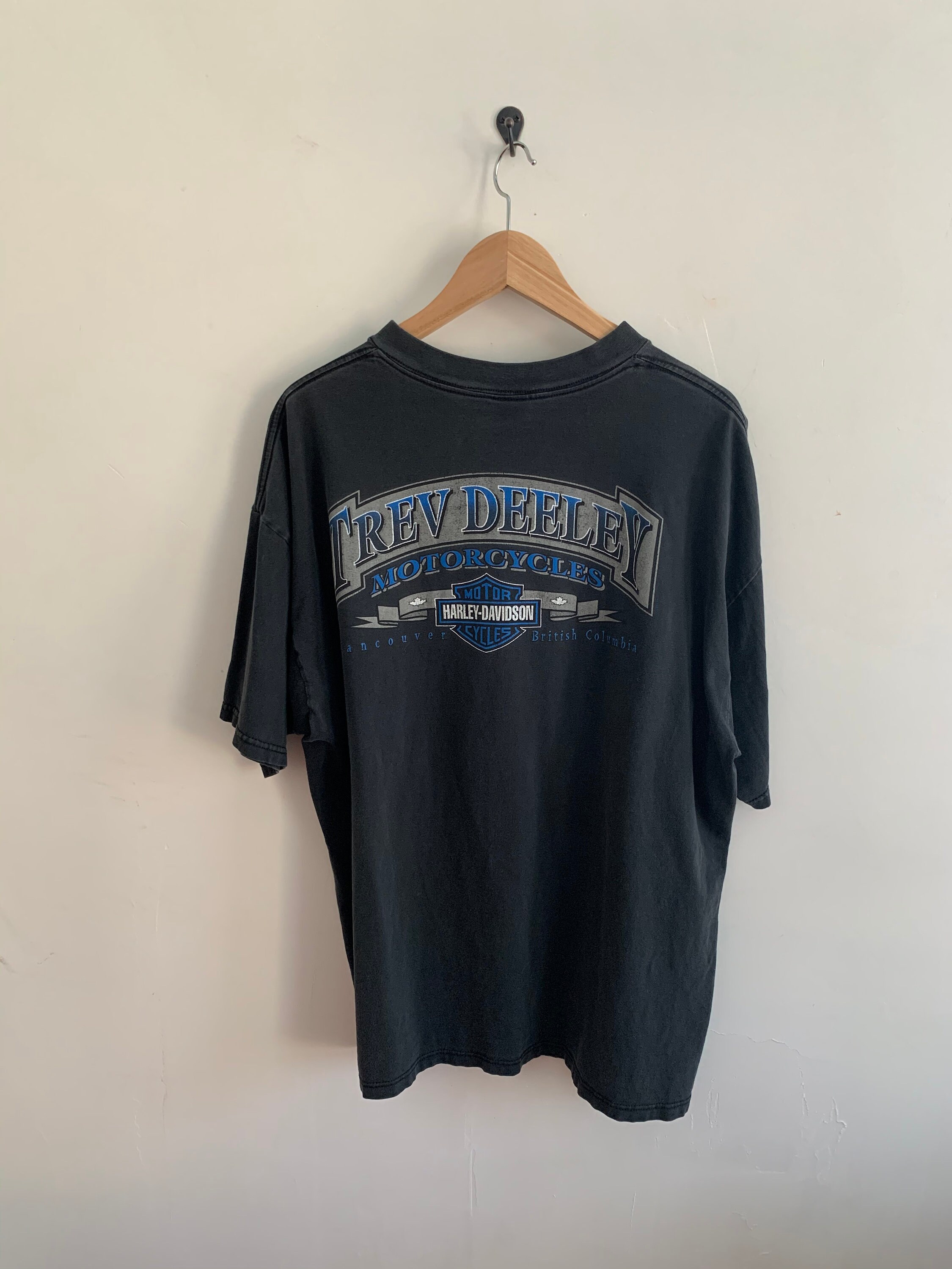 Vintage 1999 Harley Davidson Shirt Motorcycle Trev Deeley Canada